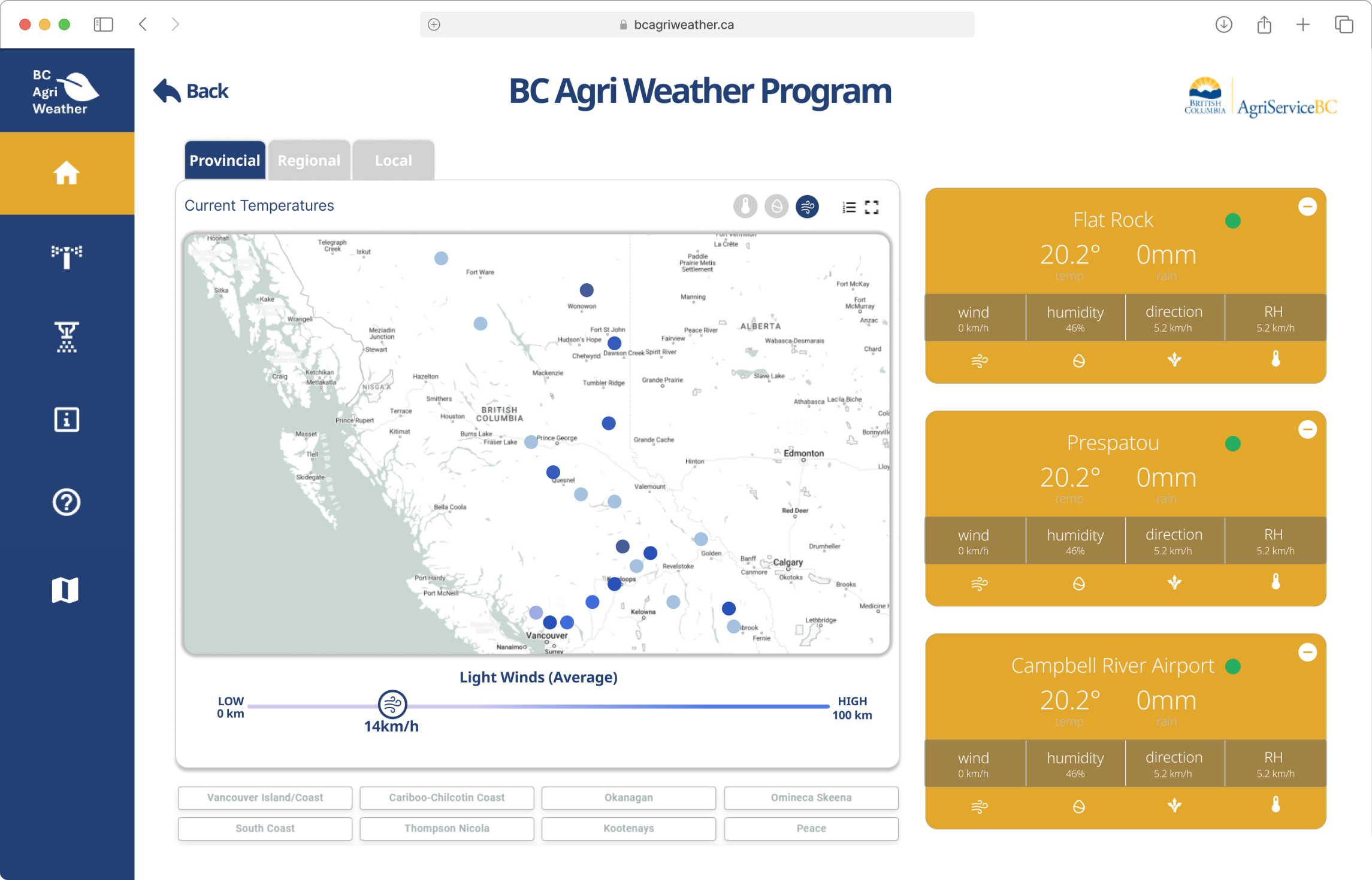 BC Agri Weather Program screenshot 2